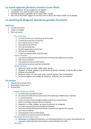 découvrez les nouveaux dirigeants de coaching.com, des experts passionnés dédiés à transformer votre potentiel en succès. rejoignez-nous pour bénéficier de conseils personnalisés et d'un accompagnement sur mesure dans votre parcours de développement personnel et professionnel.