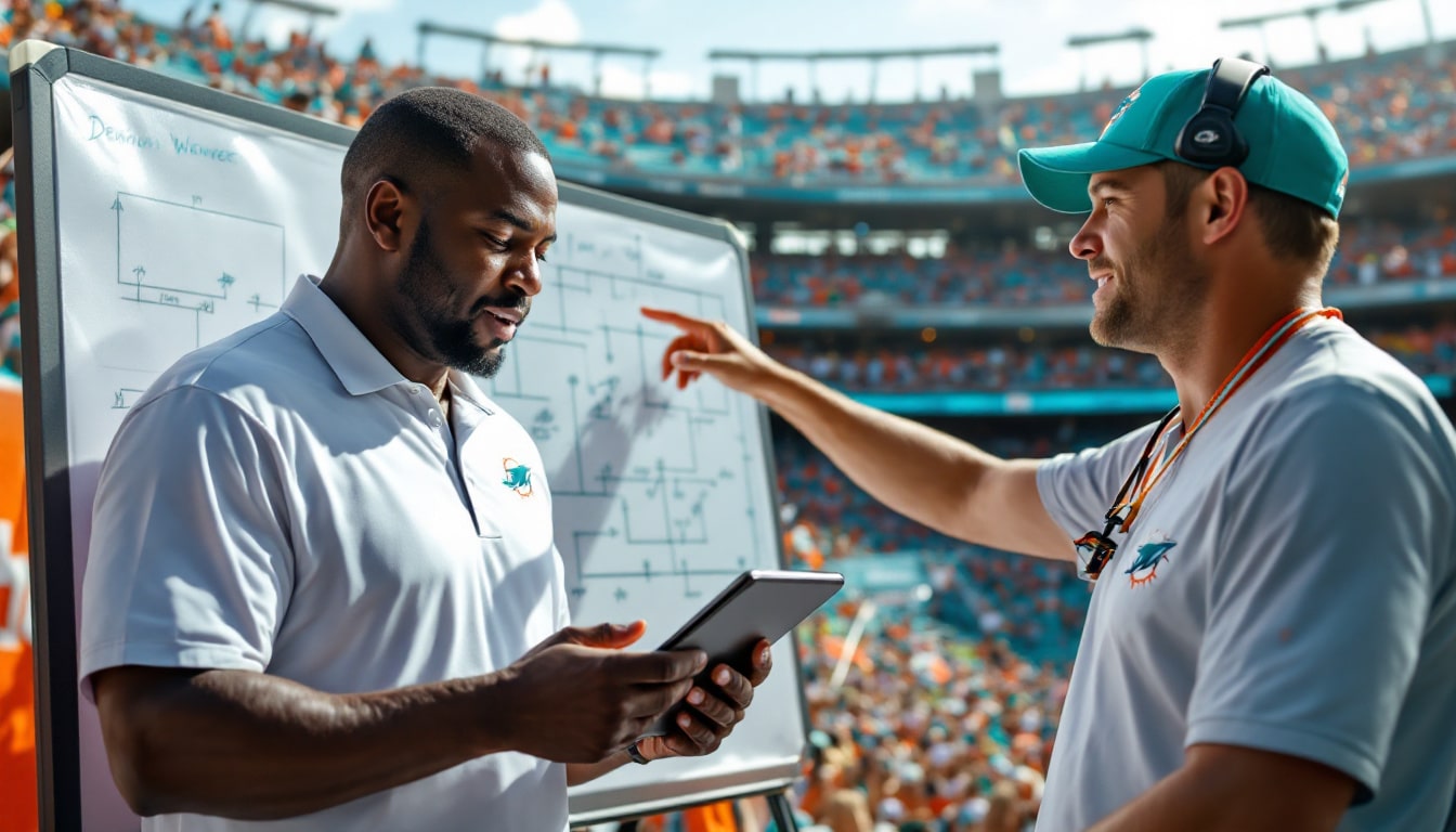 discover the latest updates on coaching and leadership teams of the Miami Dolphins, notably the significant impact of Anthony Weaver and Darren Rizzi on the performance and strategy of the team. dive into the analysis of changes and perspectives shaping the future of the dolphins.