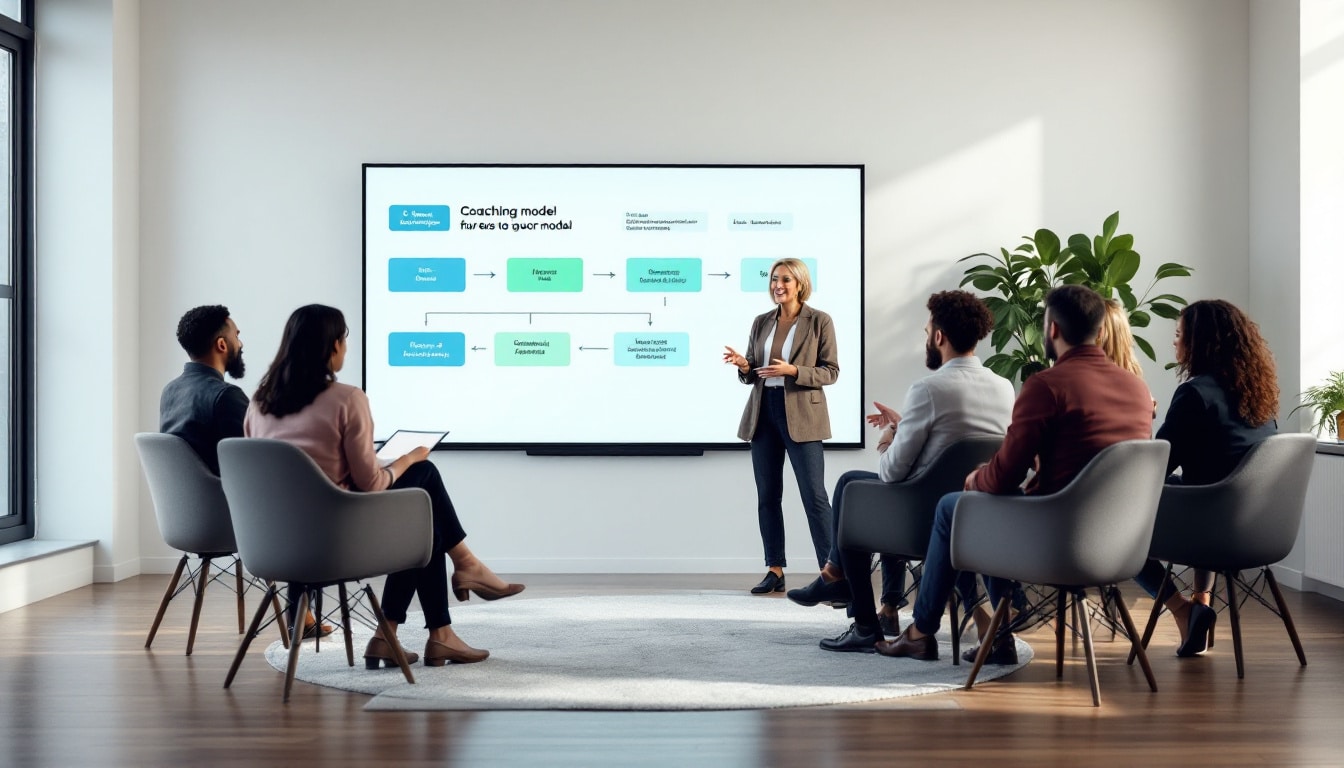 entdecken Sie das Modell des neuro-ökologischen Coachings in sechs Schritten, das entwickelt wurde, um Ihre Führungsqualitäten zu stärken, Ihre Erfolgschancen zu optimieren und Ihr Wohlbefinden zu fördern. Lernen Sie, Leistung und Harmonie in Ihrem beruflichen Umfeld zu verbinden.