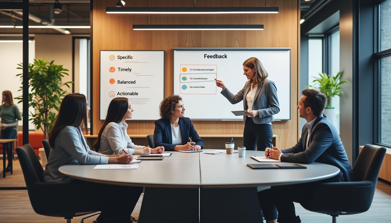discover four effective strategies to help new leaders provide constructive feedback. improve communication, strengthen team relationships, and foster a positive work climate while developing your managerial skills.