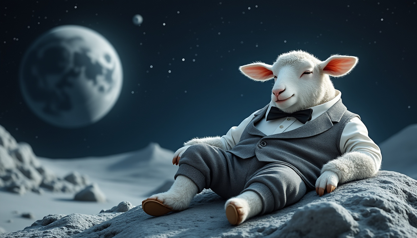 discover the INFP tuxedo vest, a unique piece combining elegance and relaxation, inspired by a sleeping sheep on the moon. ideal for businessmen seeking originality and comfort in their style.